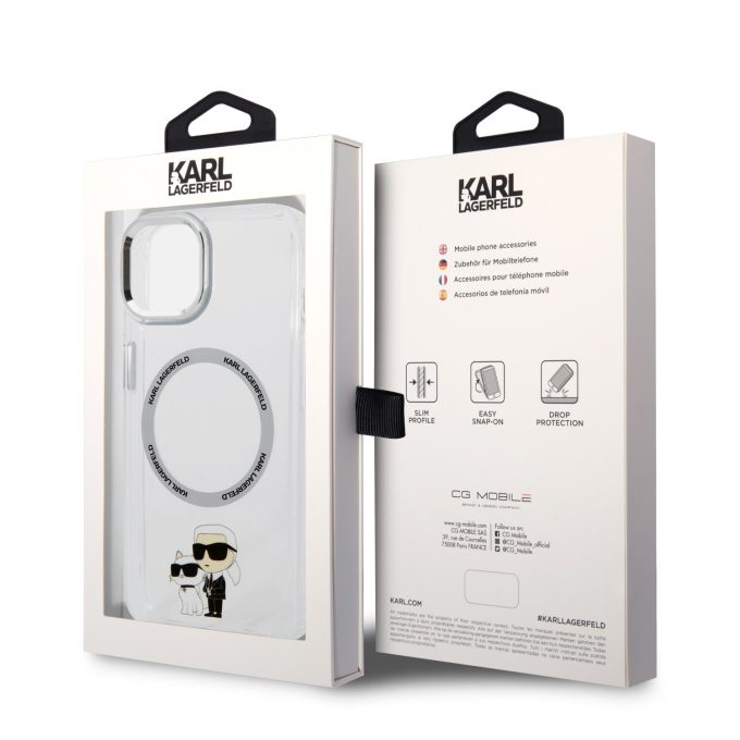 iPhone 13 transparent NFT Compatible Magsafe KARL LAGERFELD nugarėlė