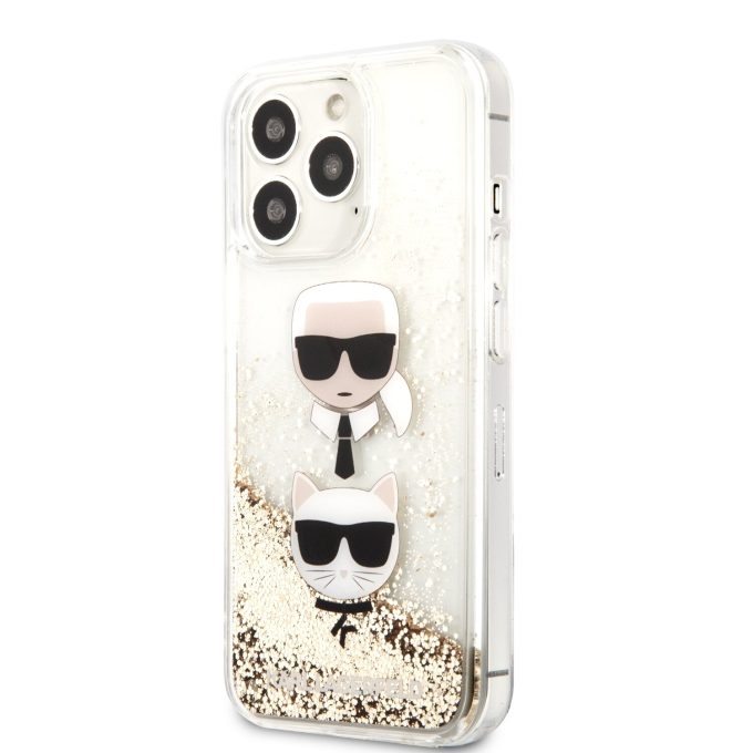 iPhone 13 PRO aukso sp. water KARL LAGERFELD nugarėlė KLHCP13LKICGLD