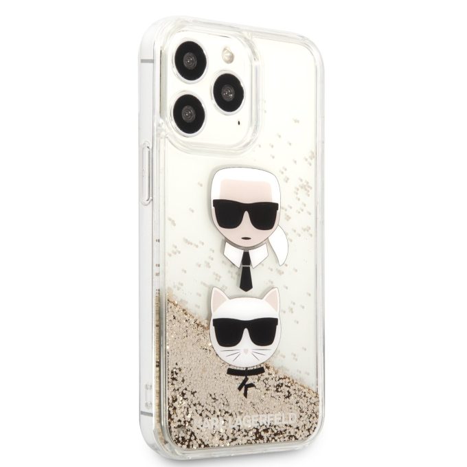 iPhone 13 PRO aukso sp. water KARL LAGERFELD nugarėlė KLHCP13LKICGLD
