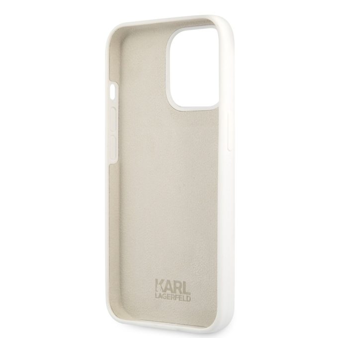 iPhone 13 PRO balta KARL LAGERFELD nugarėlė KLHCP13LSLCHWH