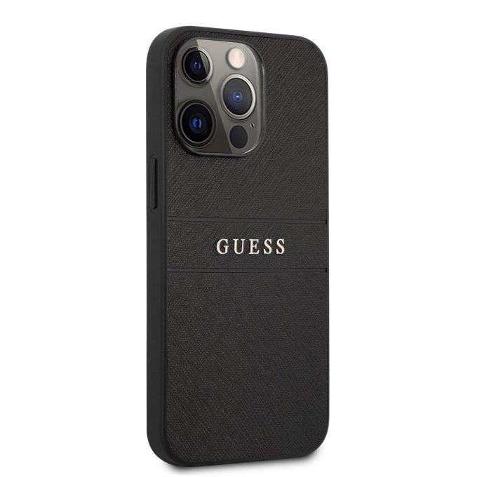 iPhone 13 PRO juoda GUESS nugarėlė GUHCP13LPSASBBK