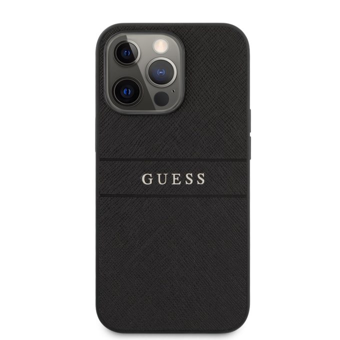 iPhone 13 PRO juoda GUESS nugarėlė GUHCP13LPSASBBK