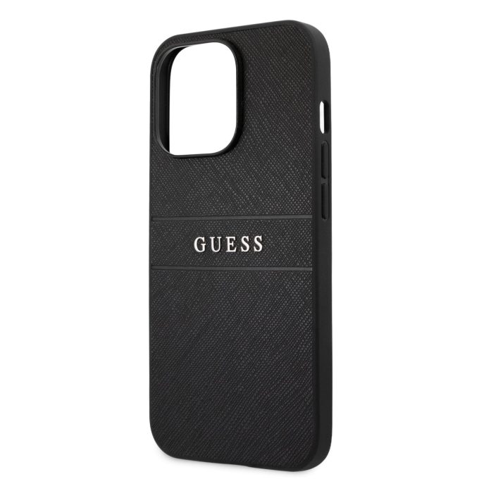 iPhone 13 PRO juoda GUESS nugarėlė GUHCP13LPSASBBK