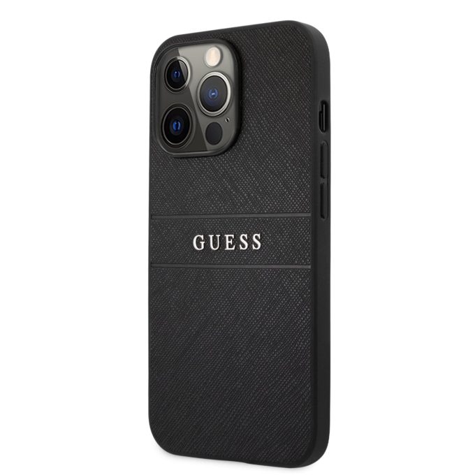iPhone 13 PRO juoda GUESS nugarėlė GUHCP13LPSASBBK
