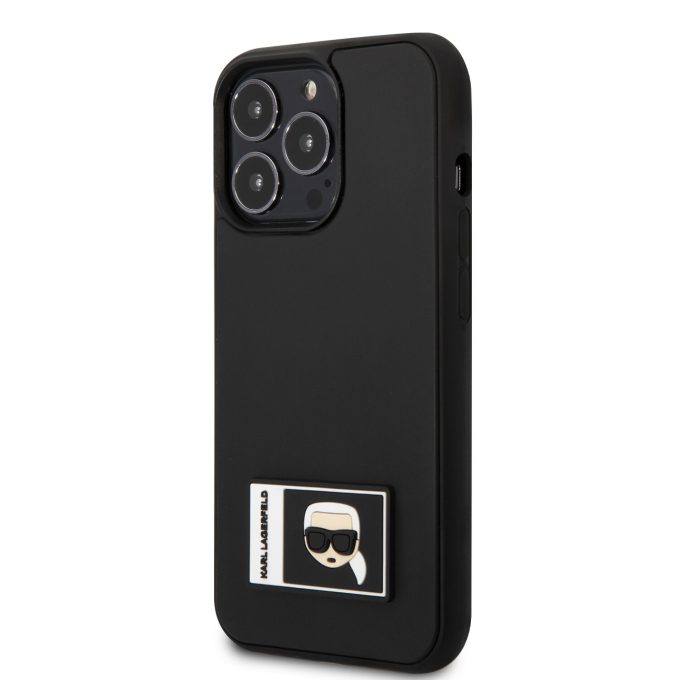 iPhone 13 PRO juoda KARL LAGERFELD nugarėlė KLHCP13L3DKPK