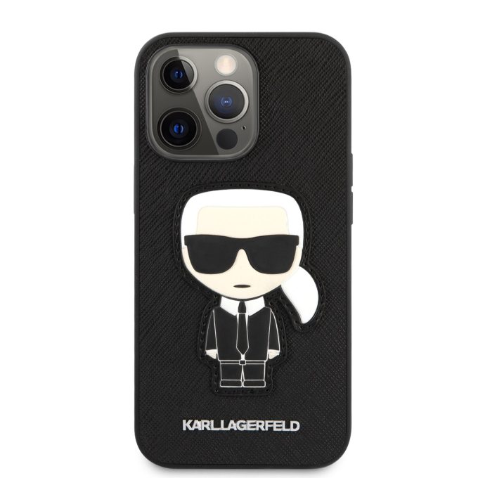 iPhone 13 PRO juoda KARL LAGERFELD nugarėlė KLHCP13LOKPK