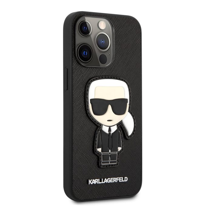 iPhone 13 PRO juoda KARL LAGERFELD nugarėlė KLHCP13LOKPK