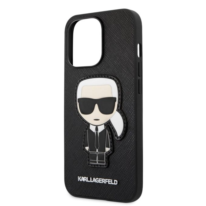 iPhone 13 PRO juoda KARL LAGERFELD nugarėlė KLHCP13LOKPK