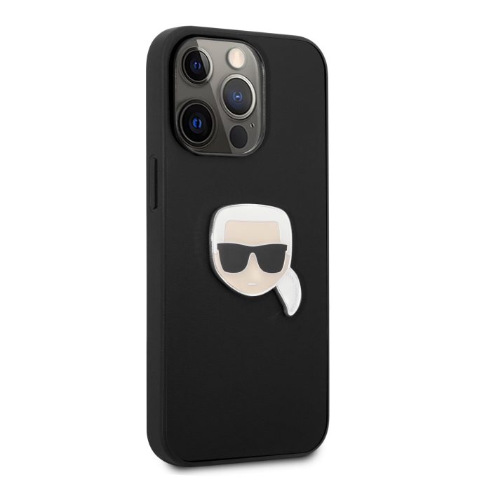 iPhone 13 PRO juoda KARL LAGERFELD nugarėlė KLHCP13LPKMK