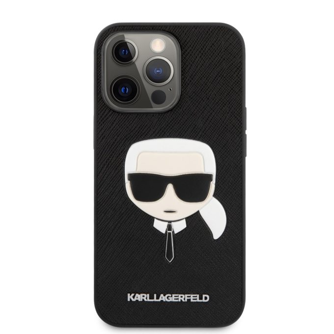 iPhone 13 PRO juoda KARL LAGERFELD nugarėlė KLHCP13LSAKHBK