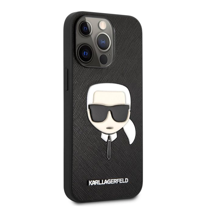 iPhone 13 PRO juoda KARL LAGERFELD nugarėlė KLHCP13LSAKHBK