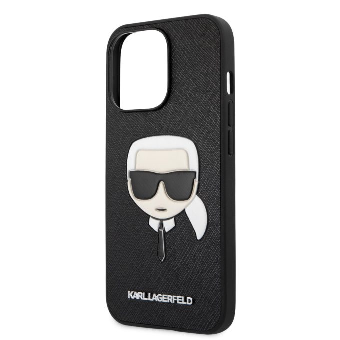 iPhone 13 PRO juoda KARL LAGERFELD nugarėlė KLHCP13LSAKHBK
