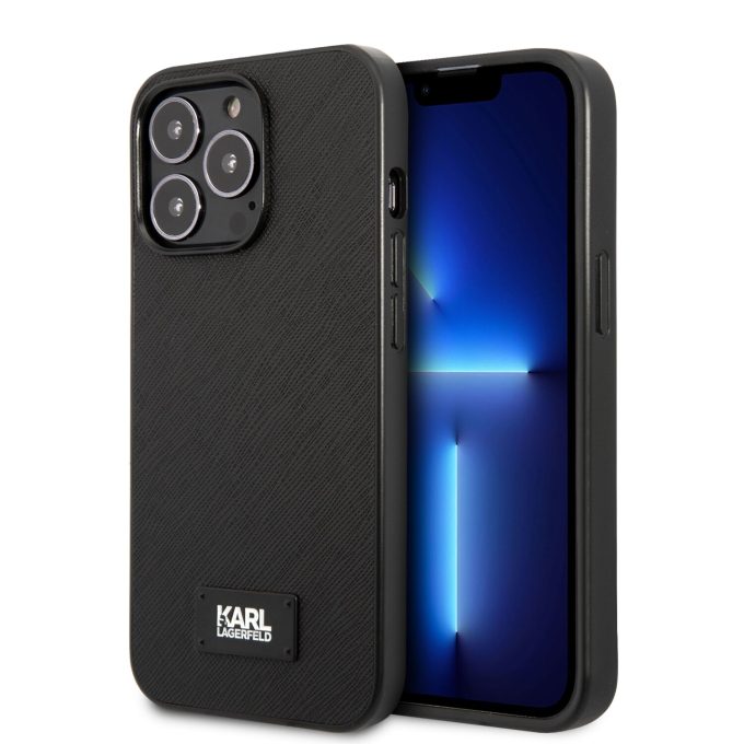 iPhone 13 PRO juoda KARL LAGERFELD nugarėlė KLHCP13LSFMP2K