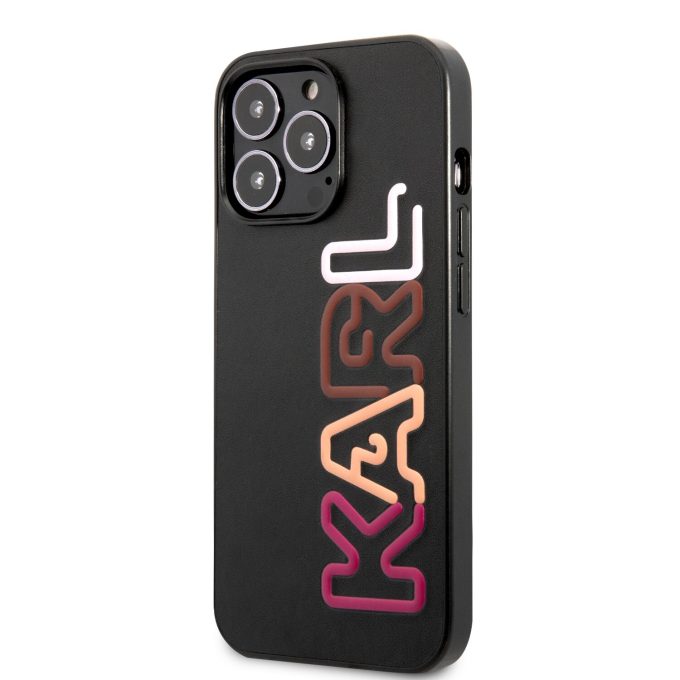 iPhone 13 PRO juoda+multi. KARL LAGERFELD nugarėlė KLHCP13LPCOBK