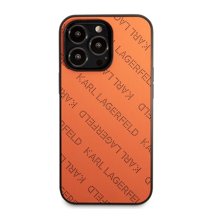 iPhone 13 PRO oranžinė KARL LAGERFELD nugarėlė KLHCP13LPTLO