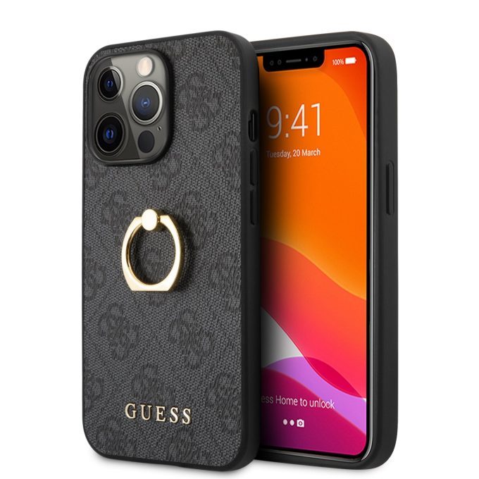 iPhone 13 PRO pilka GUESS nugarėlė GUHCP13L4GMRGR