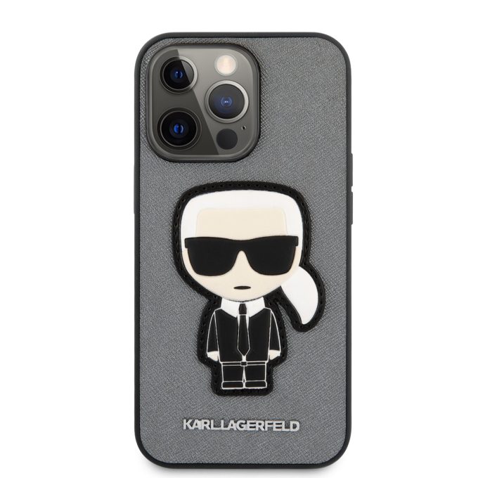 iPhone 13 PRO pilka KARL LAGERFELD nugarėlė KLHCP13LOKPG