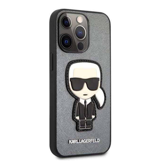 iPhone 13 PRO pilka KARL LAGERFELD nugarėlė KLHCP13LOKPG