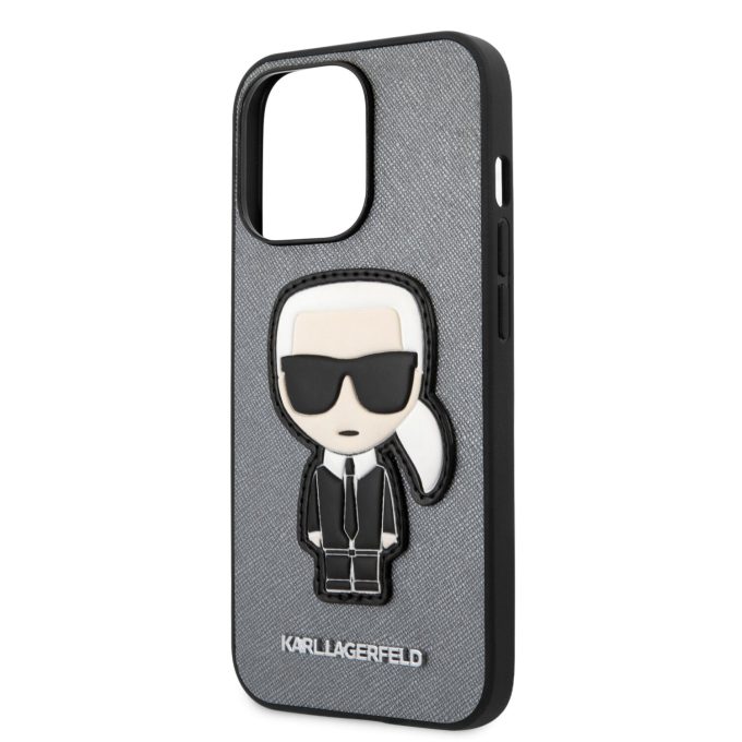 iPhone 13 PRO pilka KARL LAGERFELD nugarėlė KLHCP13LOKPG