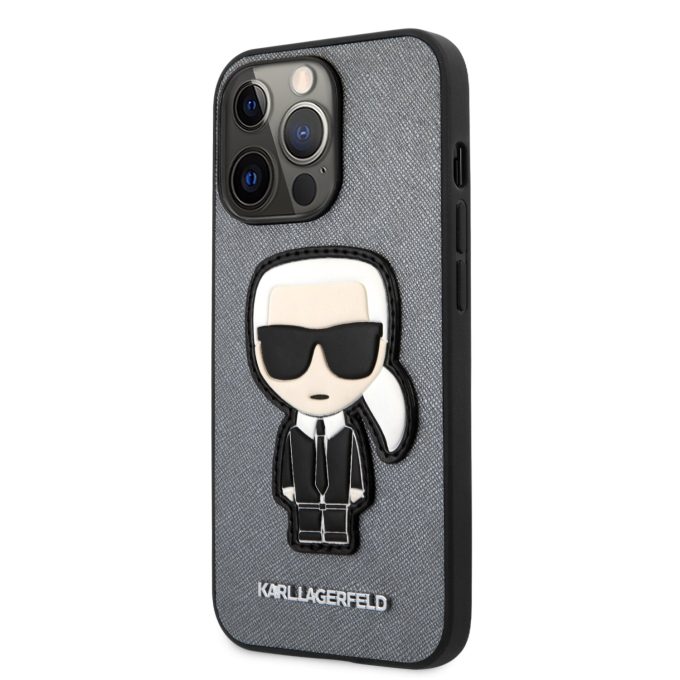 iPhone 13 PRO pilka KARL LAGERFELD nugarėlė KLHCP13LOKPG