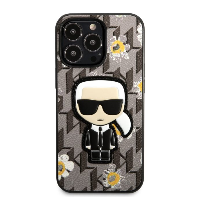 iPhone 13 PRO pilka KARL LAGERFELD nugarėlė KLHCP13LPMNFIK1