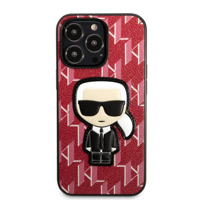 iPhone 13 PRO raudona KARL LAGERFELD nugarėlė KLHCP13LPMNIKPI