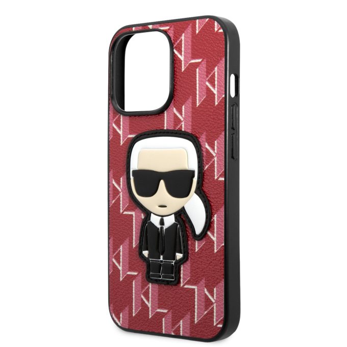iPhone 13 PRO raudona KARL LAGERFELD nugarėlė KLHCP13LPMNIKPI