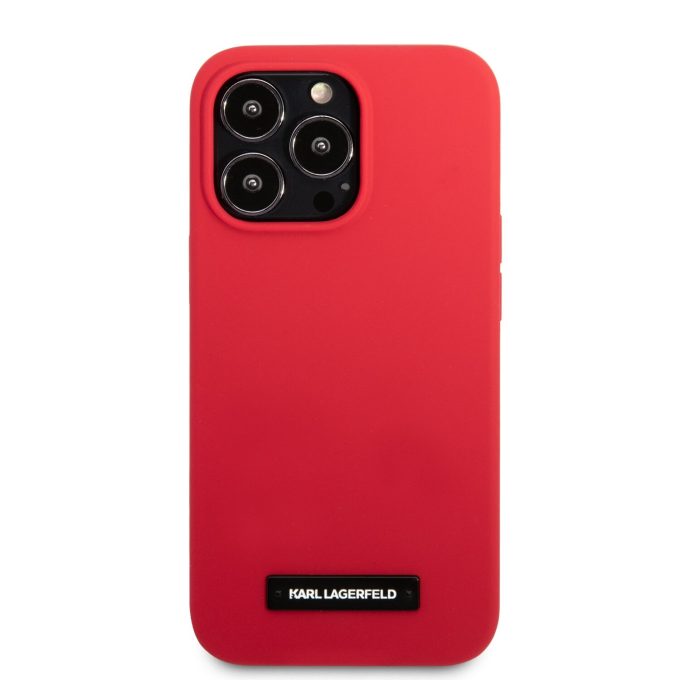 iPhone 13 PRO raudona KARL LAGERFELD nugarėlė KLHCP13LSLMP1R