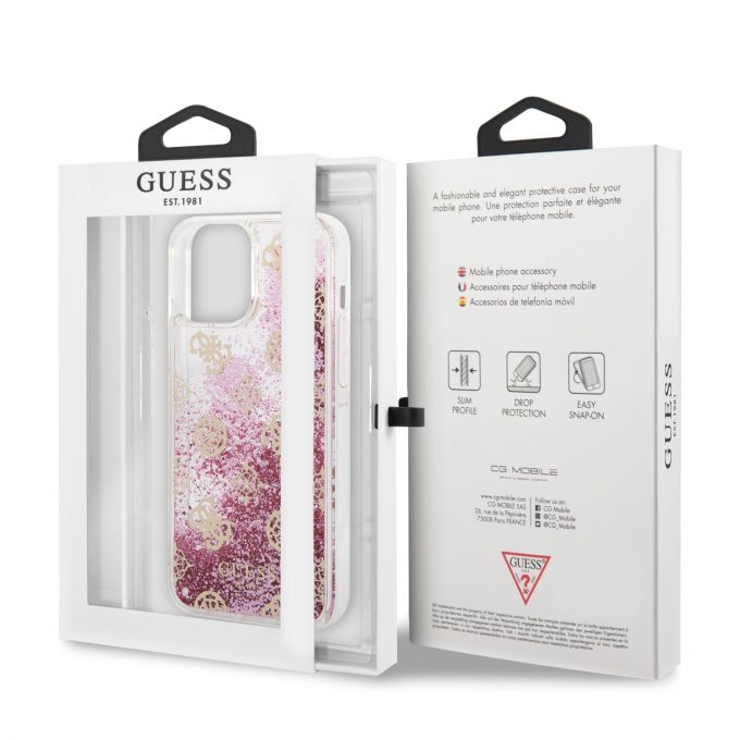 iPhone 13 PRO rožinė water GUESS nugarėlė GUHCP13LLGPEPI
