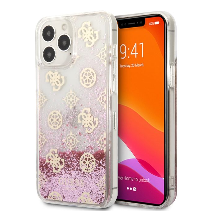 iPhone 13 PRO rožinė water GUESS nugarėlė GUHCP13LLGPEPI