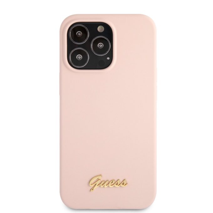 iPhone 13 PRO šv. rožinė GUESS nugarėlė GUHCP13LLSLMGLP