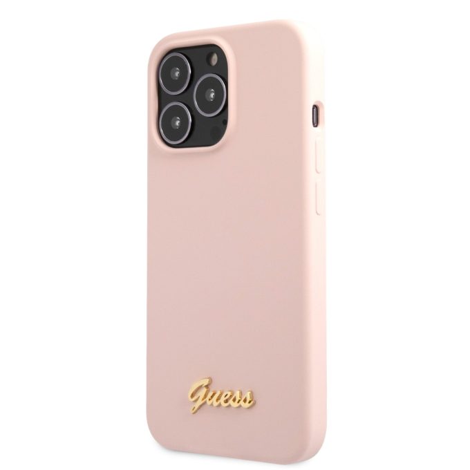 iPhone 13 PRO šv. rožinė GUESS nugarėlė GUHCP13LLSLMGLP