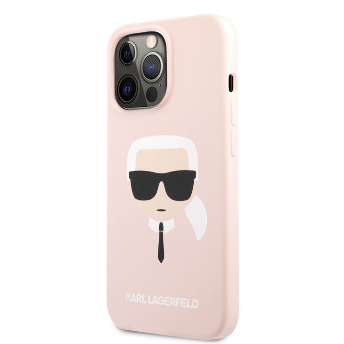 iPhone 13 PRO šviesiai rožinė KARL LAGERFELD nugarėlė KLHCP13LSLKHLP