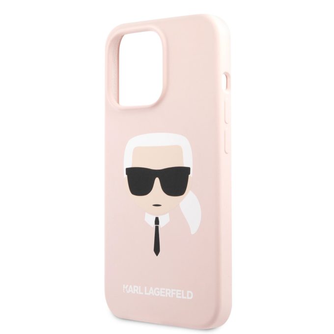 iPhone 13 PRO šviesiai rožinė KARL LAGERFELD nugarėlė KLHCP13LSLKHLP