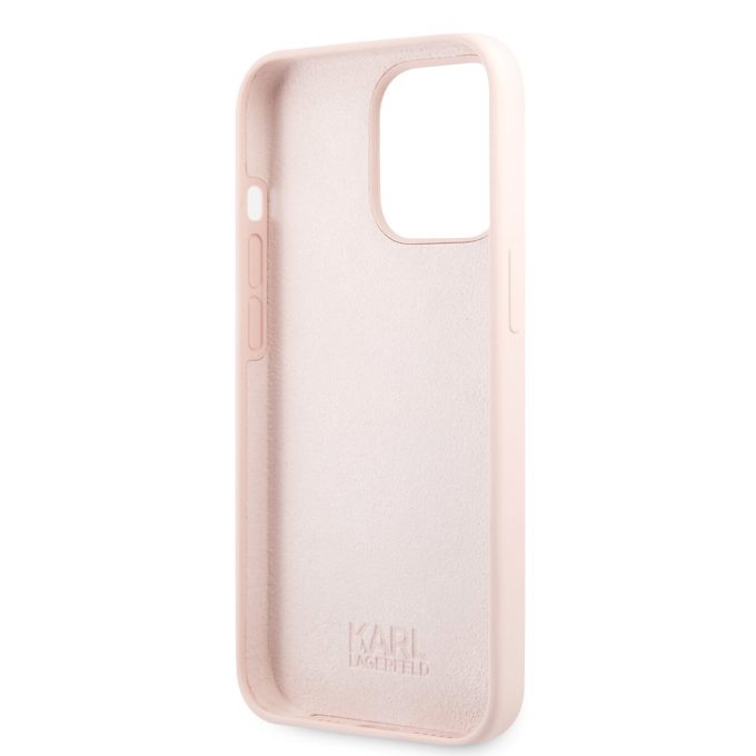 iPhone 13 PRO šviesiai rožinė KARL LAGERFELD nugarėlė KLHCP13LSLKHLP