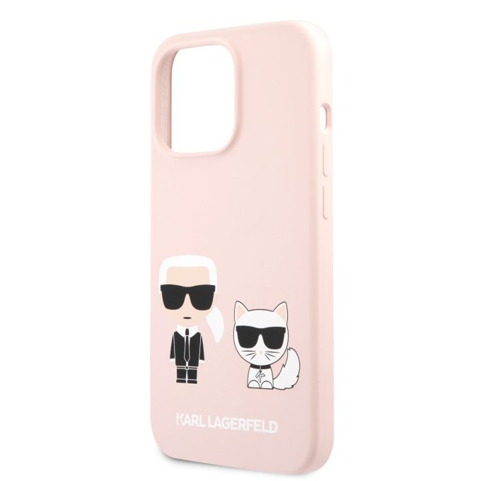 iPhone 13 PRO šviesiai rožinė KARL LAGERFELD nugarėlė KLHCP13LSSKCI