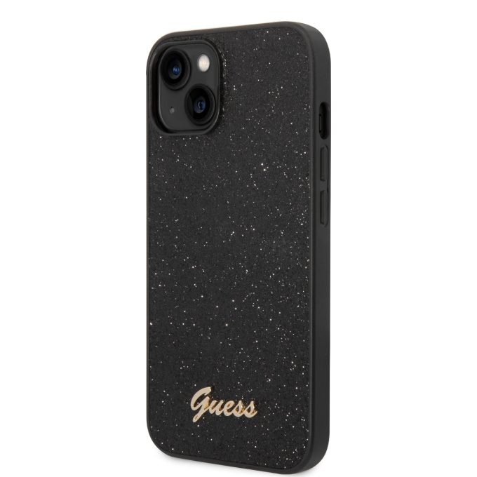 iPhone 14/13 juoda glitter GUESS nugarėlė GUHCP14SHGGSHK