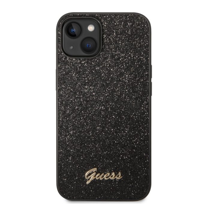iPhone 14/13 juoda glitter GUESS nugarėlė GUHCP14SHGGSHK