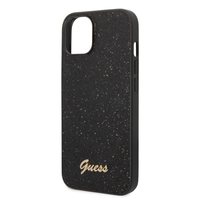 iPhone 14/13 juoda glitter GUESS nugarėlė GUHCP14SHGGSHK
