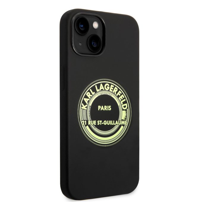 iPhone 14/13 juoda KARL LAGERFELD nugarėlė KLHCP14SSRSGRCK