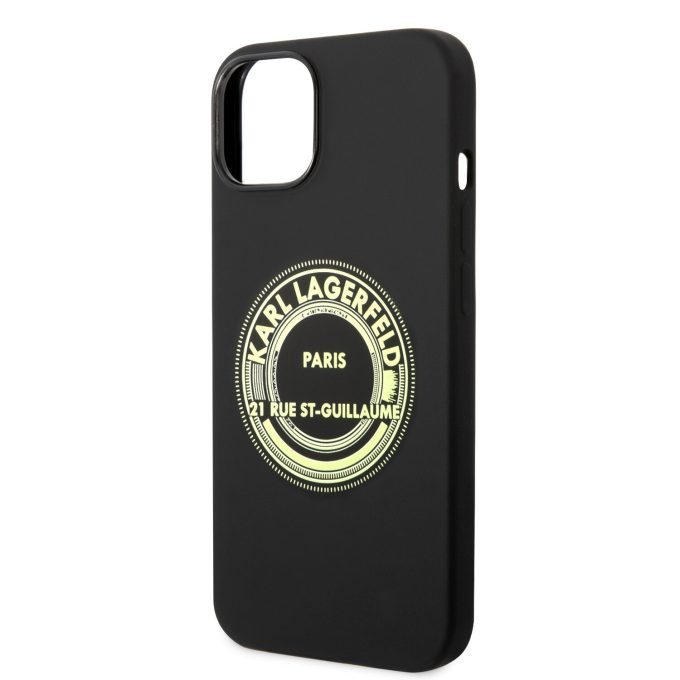 iPhone 14/13 juoda KARL LAGERFELD nugarėlė KLHCP14SSRSGRCK
