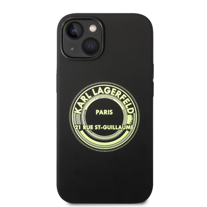 iPhone 14/13 juoda KARL LAGERFELD nugarėlė KLHCP14SSRSGRCK