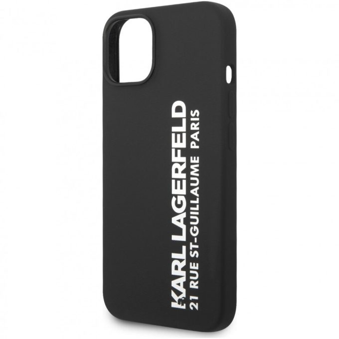 iPhone 14/13 juoda KARL LAGERFELD nugarėlė KLHCP14SSRSGVTK