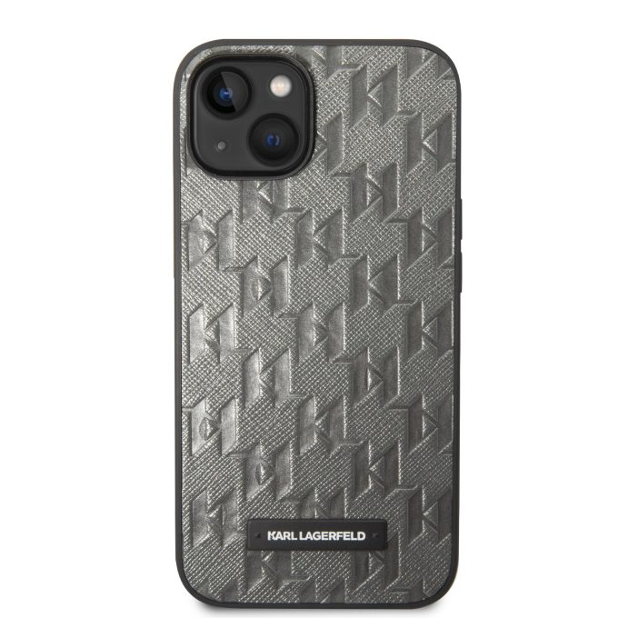 iPhone 14/13 pilka KARL LAGERFELD nugarėlė KLHCP14SSAKLHPG