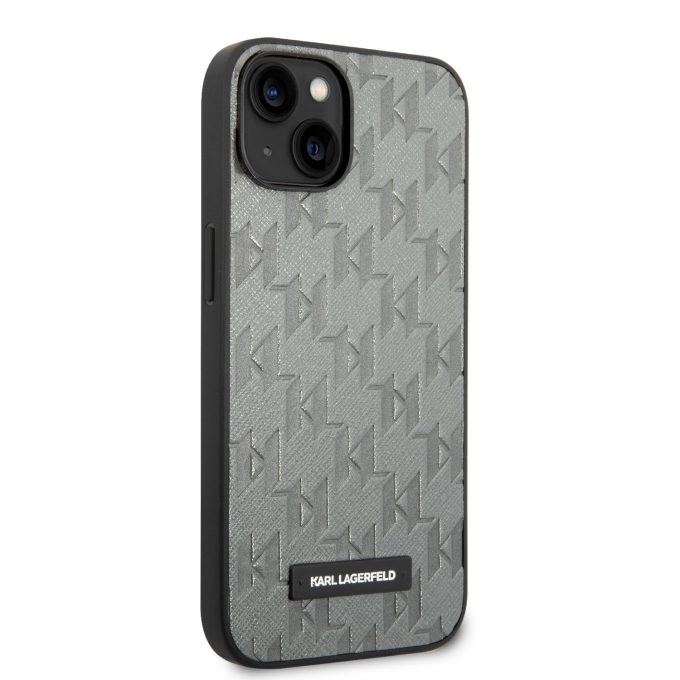 iPhone 14/13 pilka KARL LAGERFELD nugarėlė KLHCP14SSAKLHPG