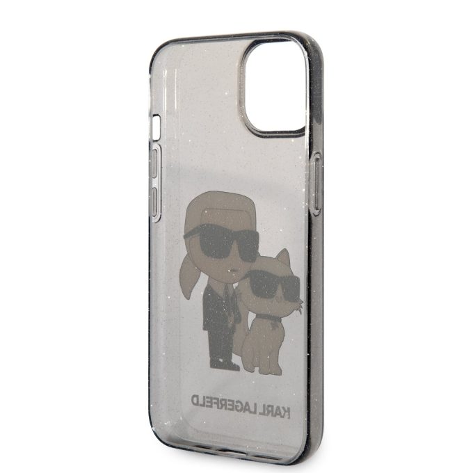 iPhone 14 PLUS black NFT IML Glitter KARL LAGERFELD nugarėlė