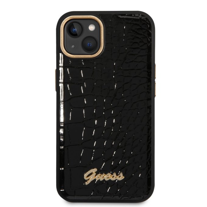 iPhone 14 PLUS juoda GUESS nugarėlė GUHCP14MHGCRHK
