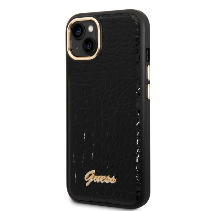 iPhone 14 PLUS juoda GUESS nugarėlė GUHCP14MHGCRHK