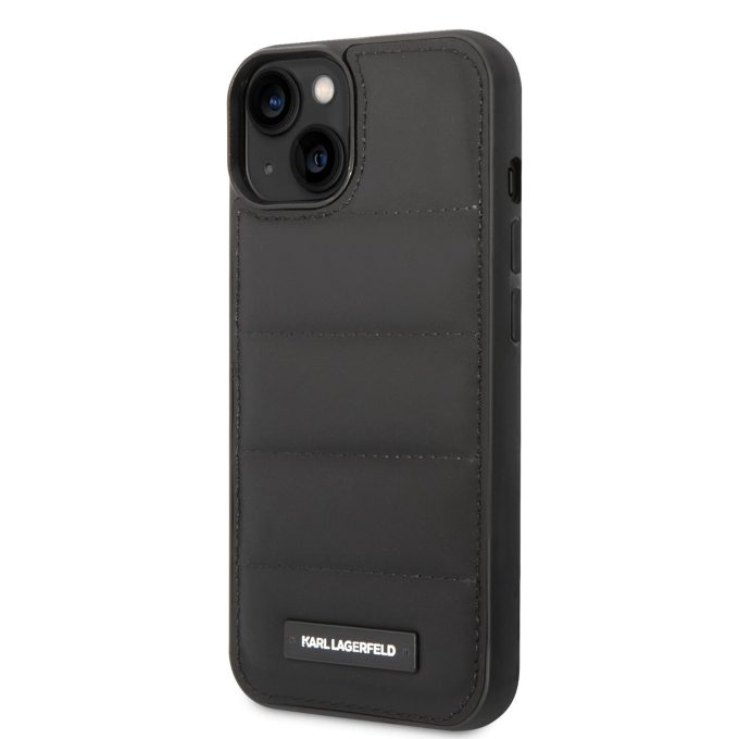 iPhone 14 PLUS juoda KARL LAGERFELD nugarėlė KLHCP14MPSQAK