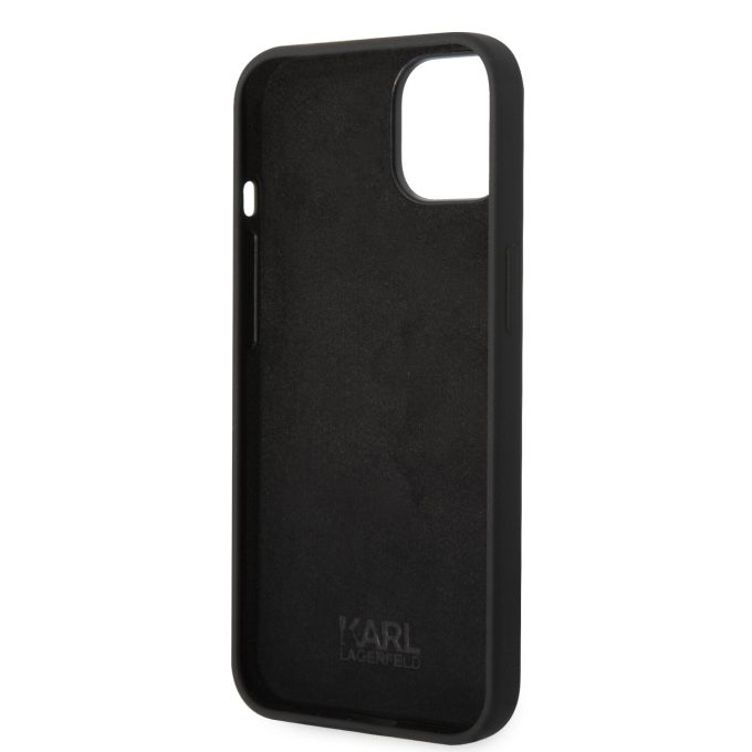 iPhone 14 PLUS juoda KARL LAGERFELD nugarėlė KLHCP14MSRSGRCK